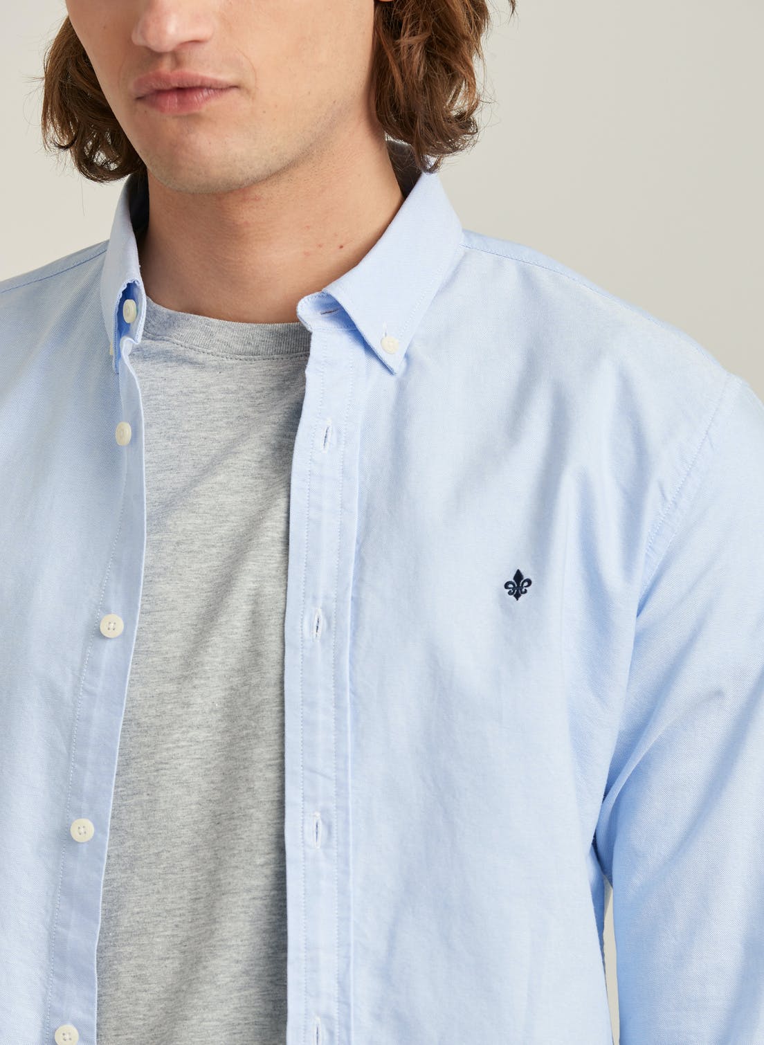 Oxford Button Down Shirt (55 Light blue)