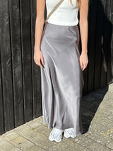 Vicky Heavy Sateen Skirt (104 Dark Grey)