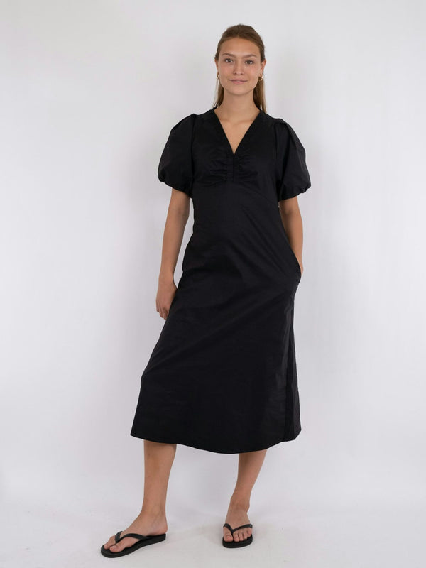 Illana Poplin Dress (100 Black)