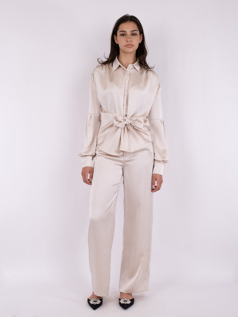 Naja Satin Shirt (124 Ivory)