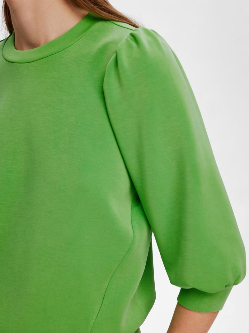 SLFTENNY 3/4 SWEAT TOP NOOS (Classic Green)