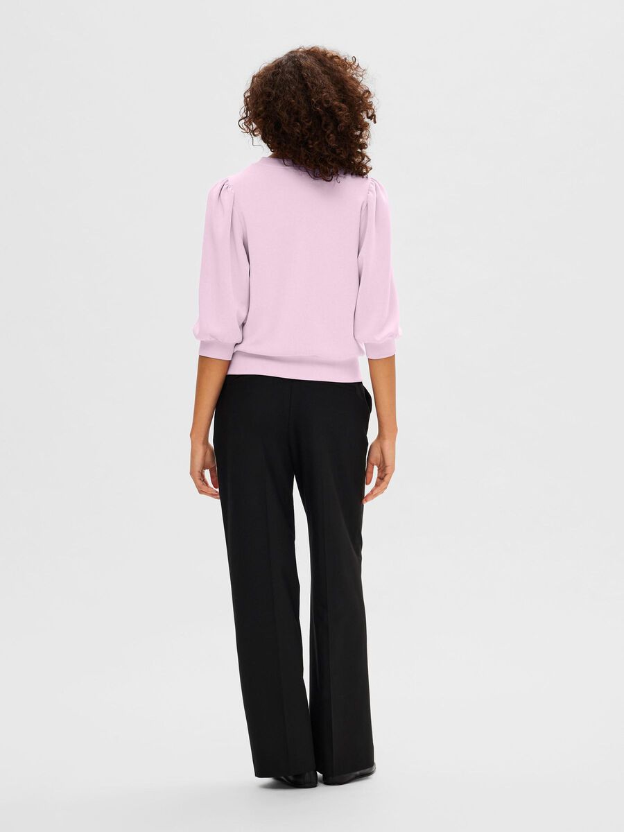 SLFTENNY 3/4 SWEAT TOP NOOS (Cradle Pink)