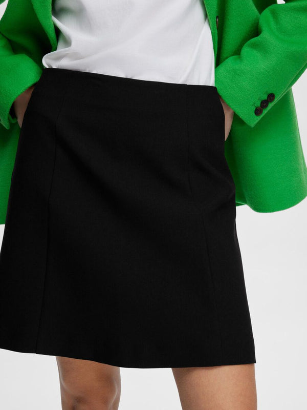 SLFRITA MW SHORT SKIRT BLACK (BLACK)