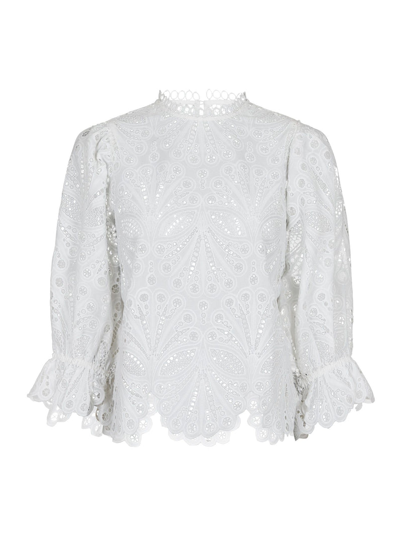 Adela Embroidery Blouse (121 Off white)