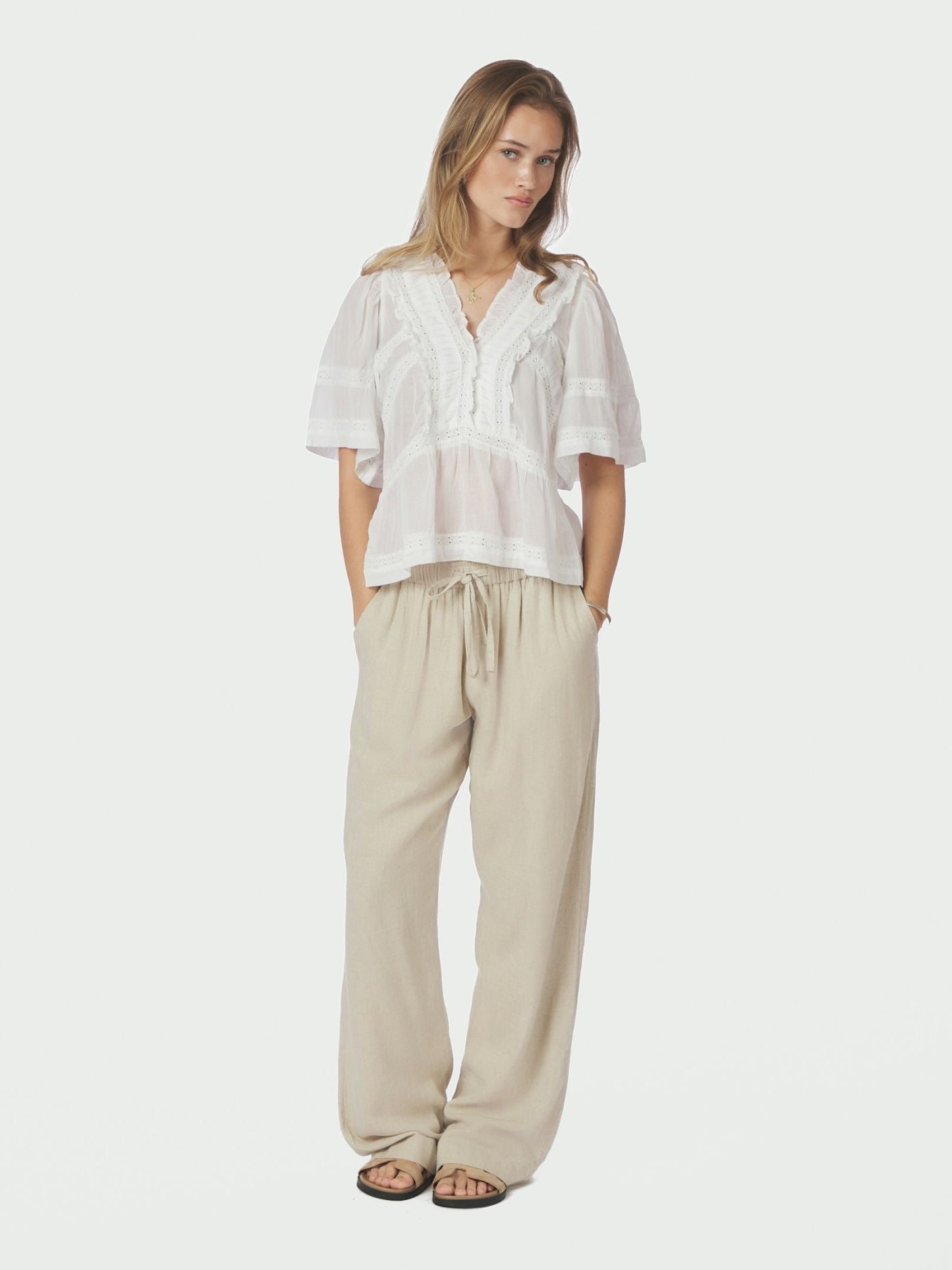 Evienne S Voile Top (120 White)