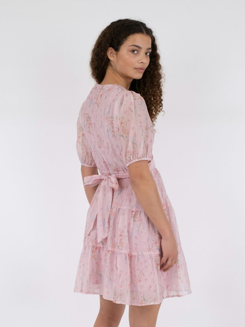 Wendi Flower Crepe Dress (754 Light pink)