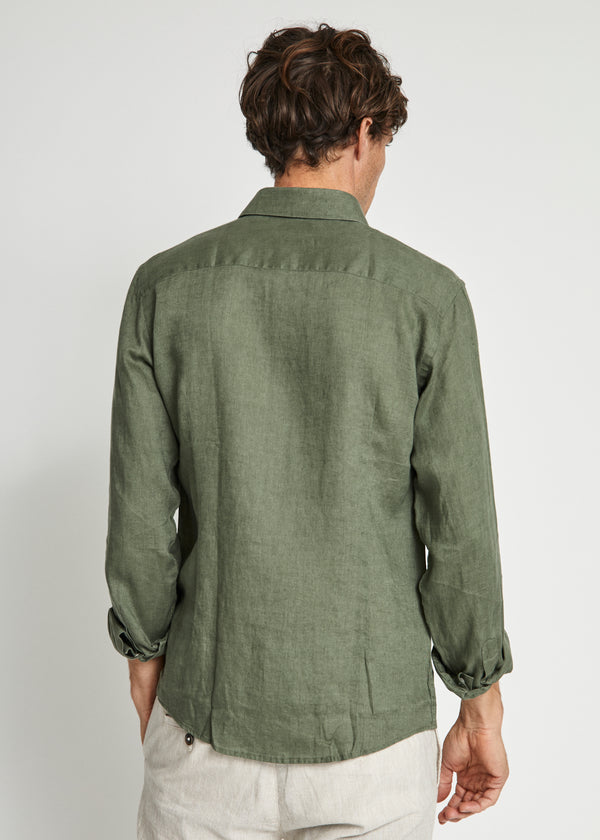 BS Perth Casual Slim Fit Shirt (Green)