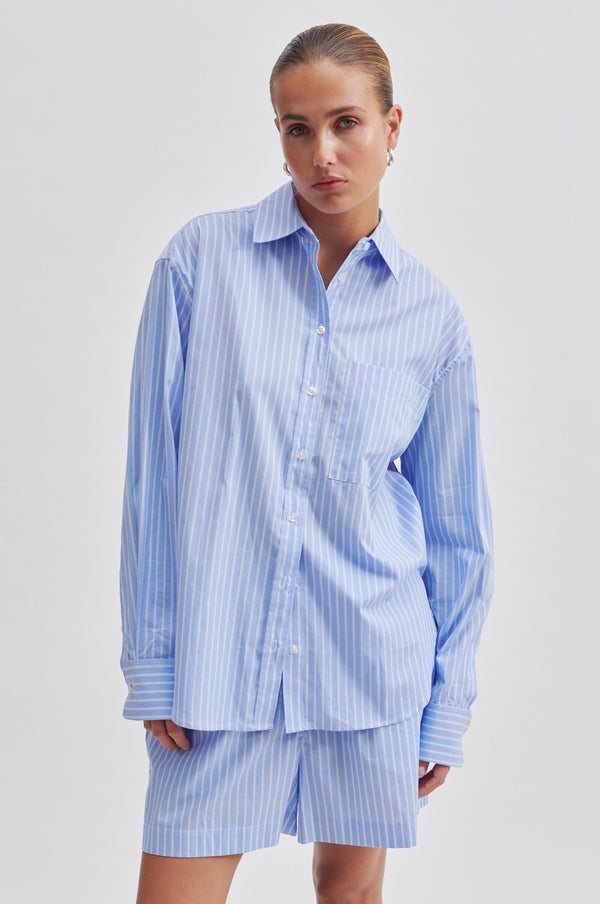 Amale Shirt (5039 Light Blue Stripe)
