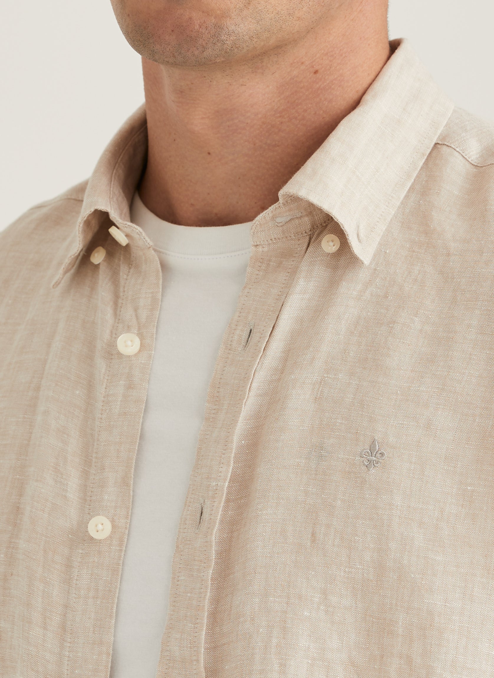 Douglas BD Linen Shirt LS (05 Khaki)