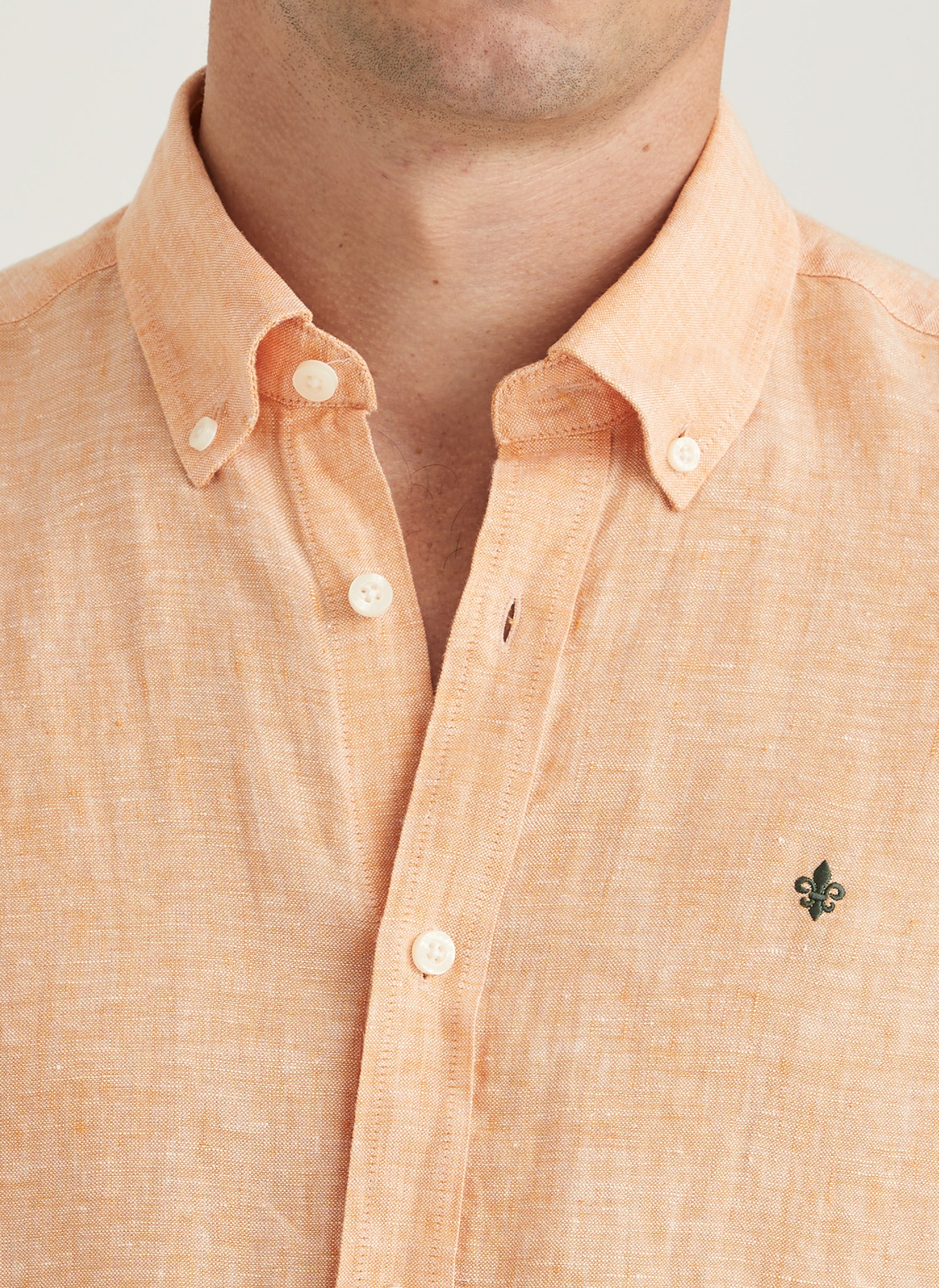 Douglas BD Linen Shirt LS (20 Orange)