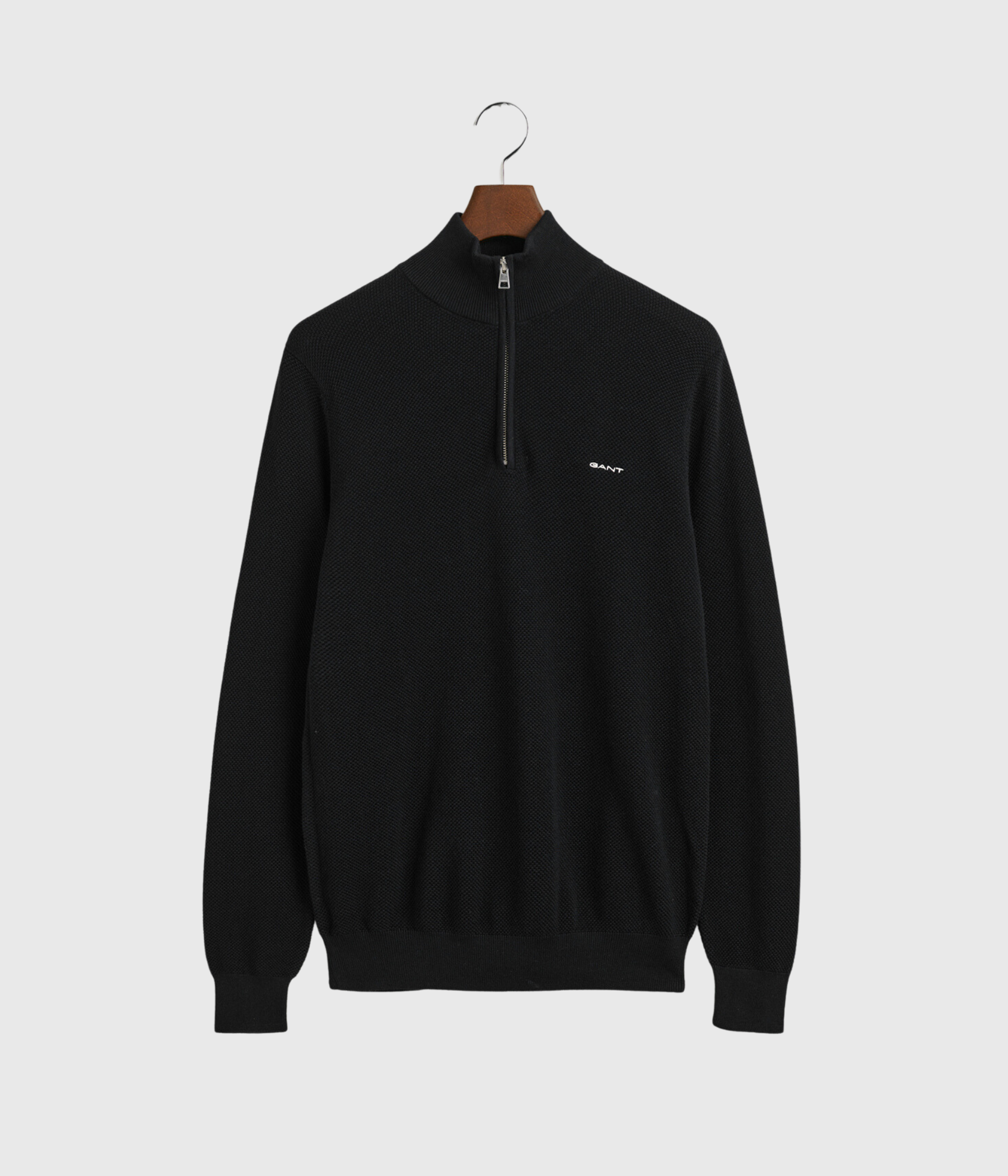 COTTON PIQUE HALFZIP (5 BLACK)