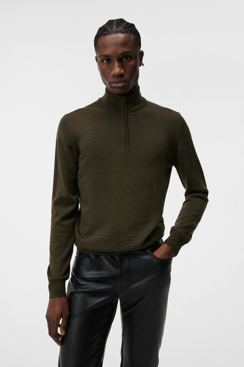 Kiyan Quarter Zip Sweater (M354 Forest Green)