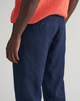RELAXED LINEN DS PANTS (410 MARINE)