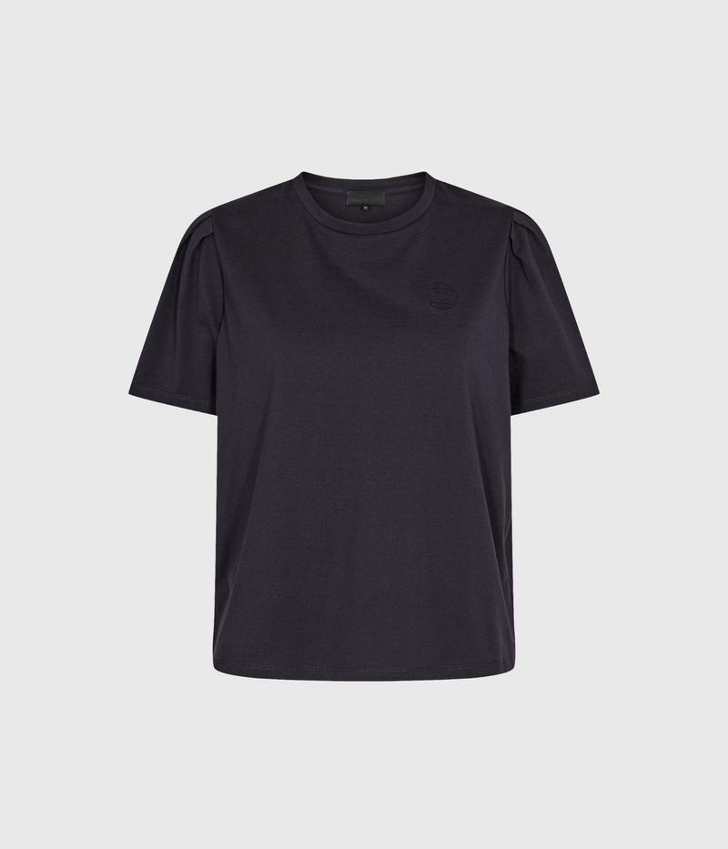 mörkblå bas t-shirt med puffärm