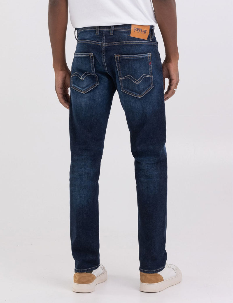 Trousers GROVER 573 BIO, Sustainable (007 DARK BLUE dark wash tone)