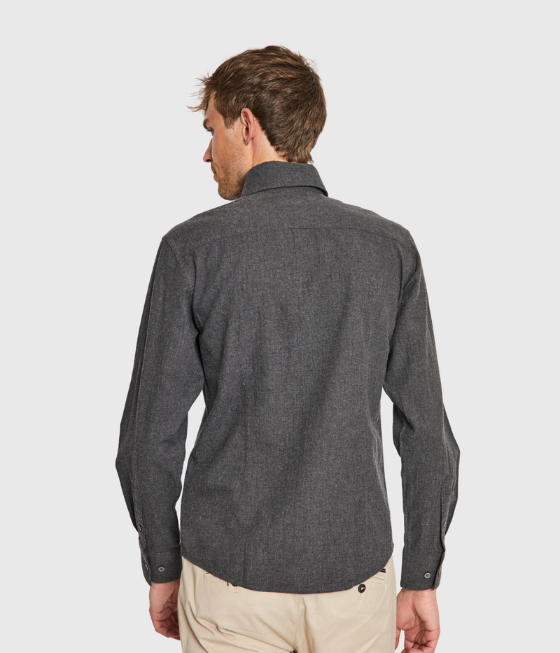 BS Floyd Casual Slim Fit Shirt (Charcoal)