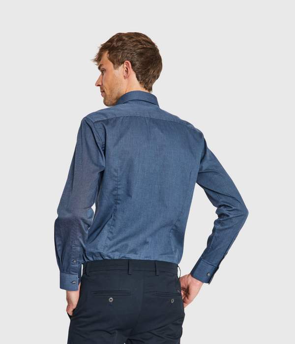 BS Edvald Slim Fit Shirt (Dark Blue)