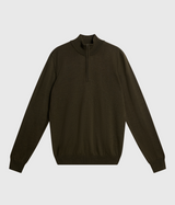 Stickad tröja herr med zip upptill