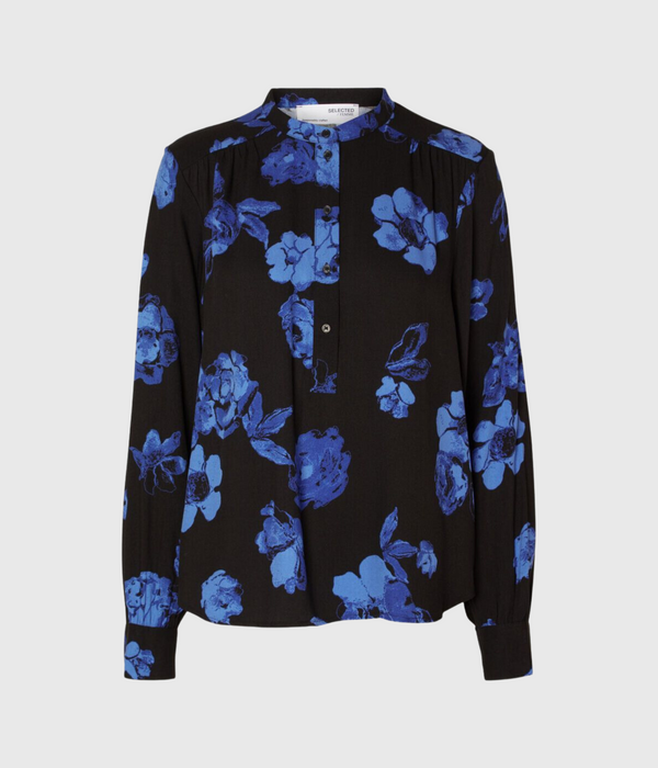 SLFKATRINA LS AOP TOP NOOS (Black, AOP:AOP)