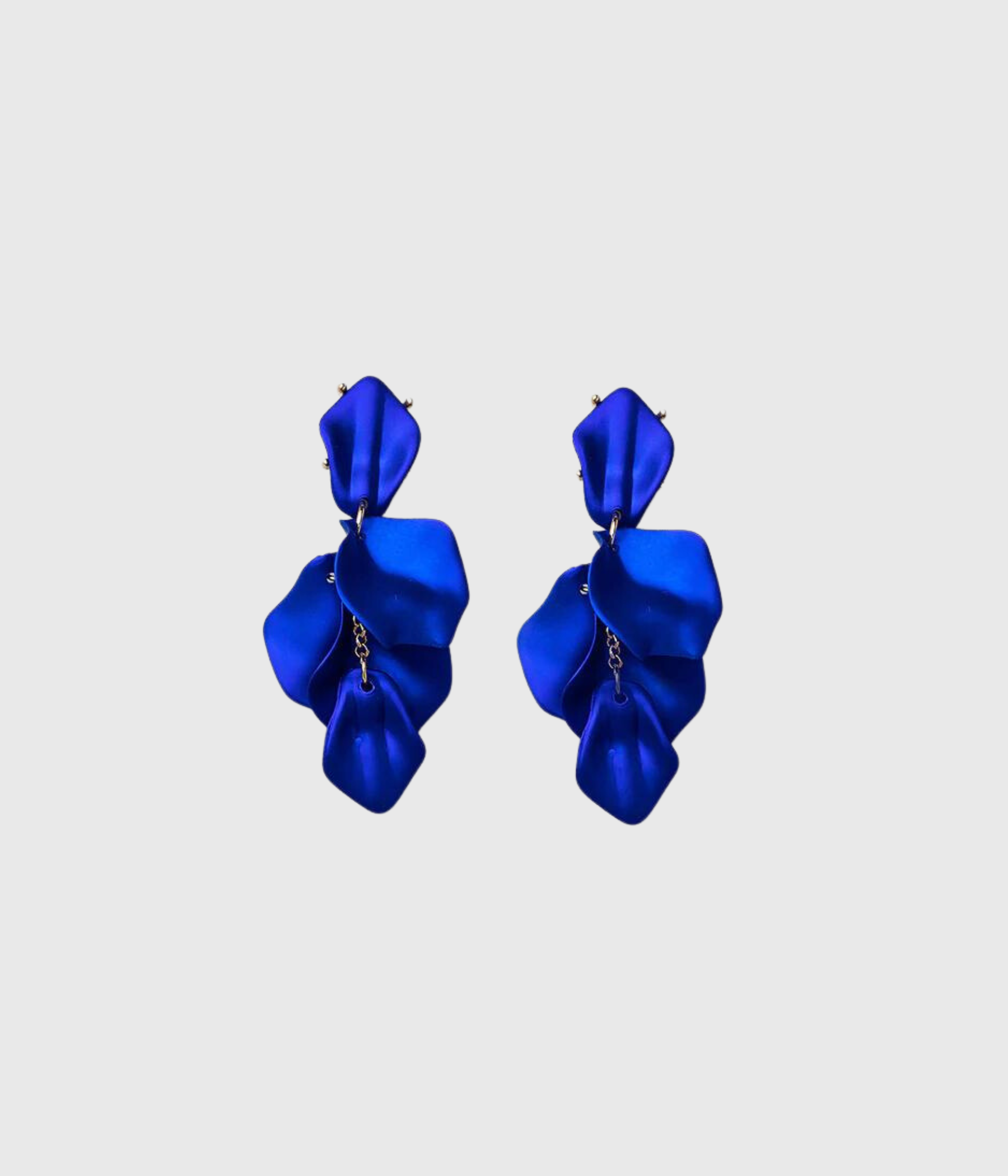 Leaf Earrings Metallic Blue (Metallic Blue)