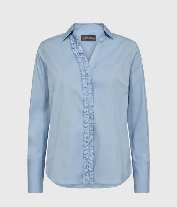 Mmsybel Satin Shirt (CASHMERE BLUE)