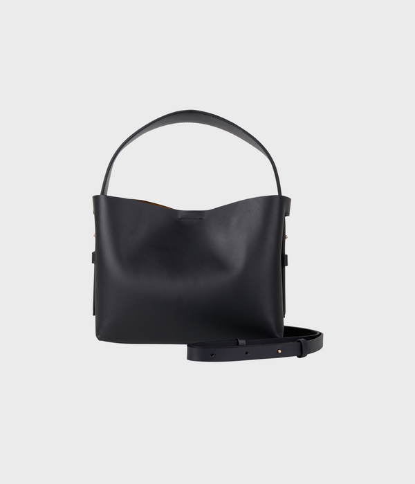 Leata Leather Bag (8006 Black Silver)