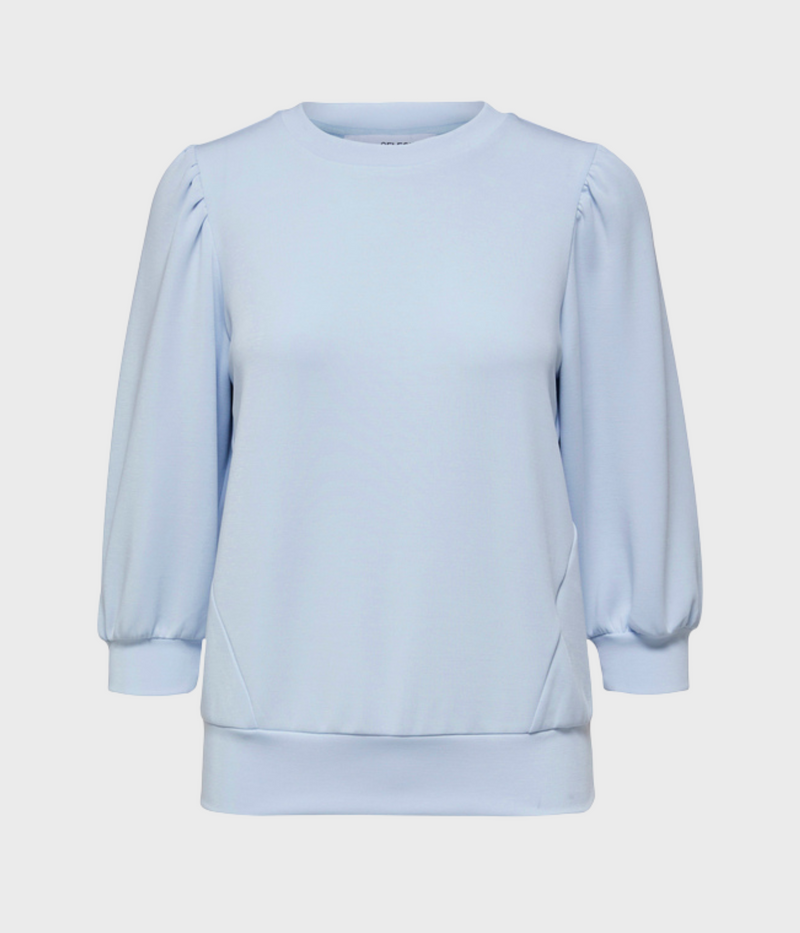 SLFTENNY 3/4 SWEAT TOP NOOS (CASHMERE BLUE)