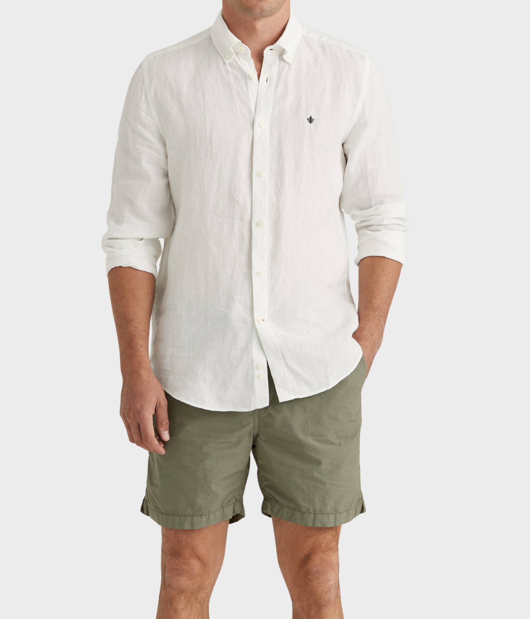 Douglas BD Linen Shirt LS (02 Off white)