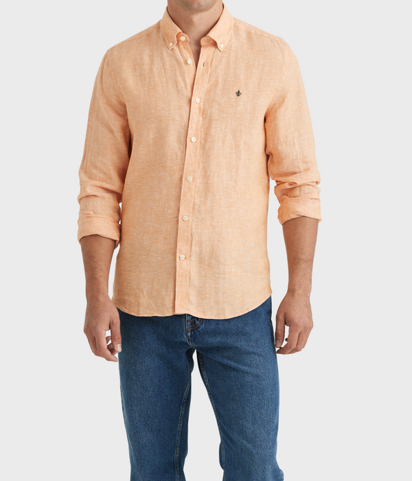 Douglas BD Linen Shirt LS (20 Orange)