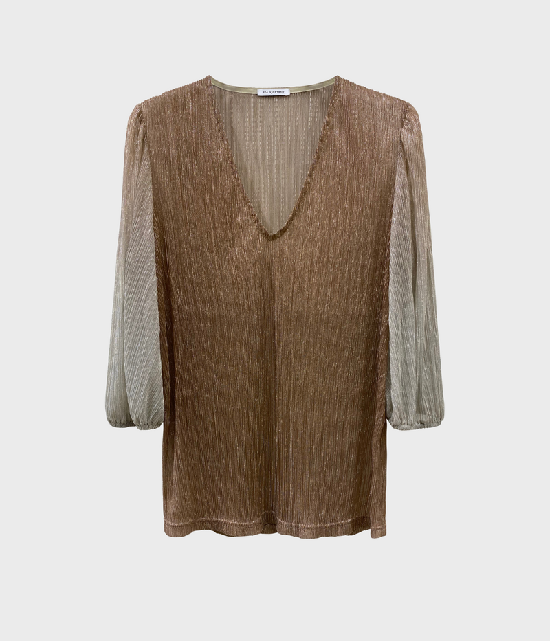 ASHLEY TOP (BROWN OMBRE METAL)