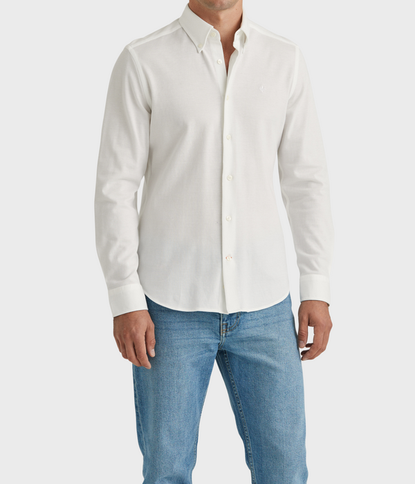 Eddie Pique Shirt - Slim Fit (01 WHITE)