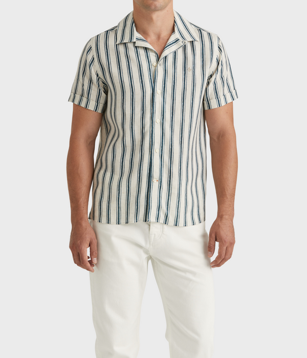 Printed Short Sleeve Shirt (58 Blue)