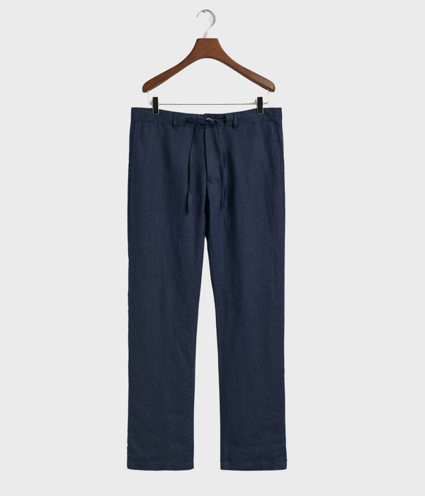 RELAXED LINEN DS PANTS (410 MARINE)