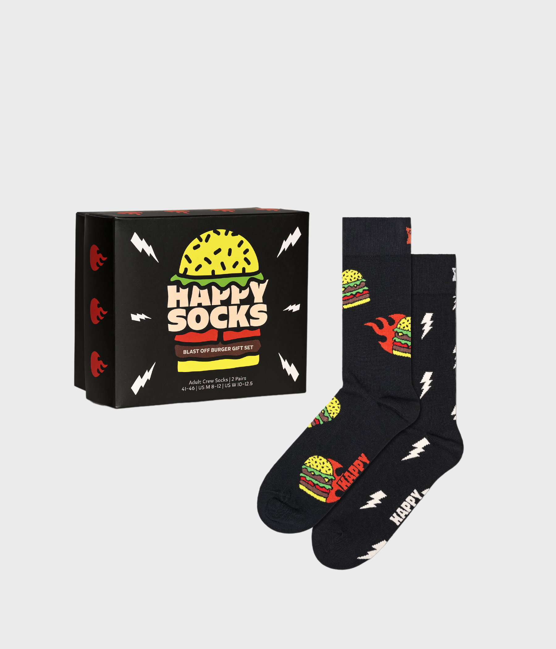 2-Pack Blast Off Burger Socks Gift Set (9000)