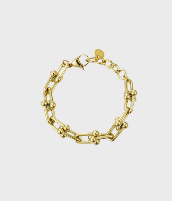 Bead U-Link Large Bracelet Gold (Gold)