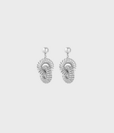 Siri Double Hanging Earring Silver (Silver)