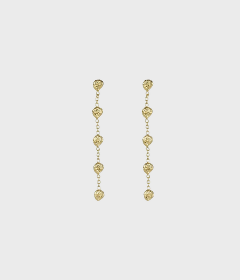 Ridge Long Earring Gold (Guld)