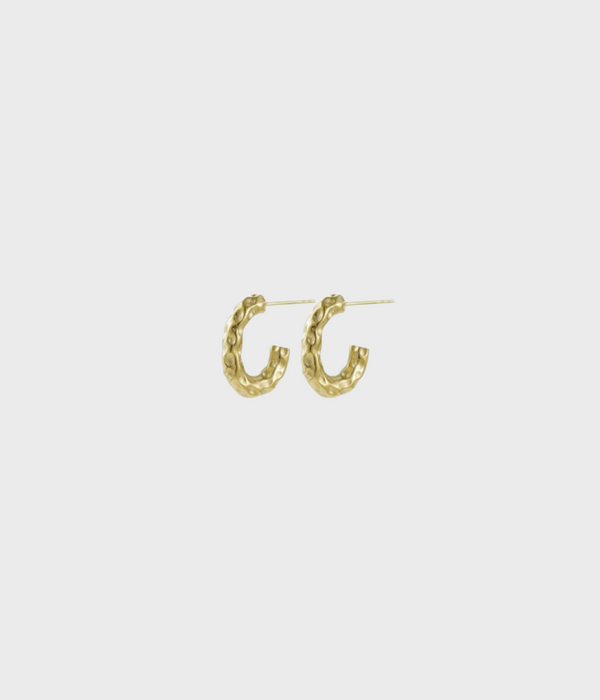 Ridge Oval Earring Gold (Guld)
