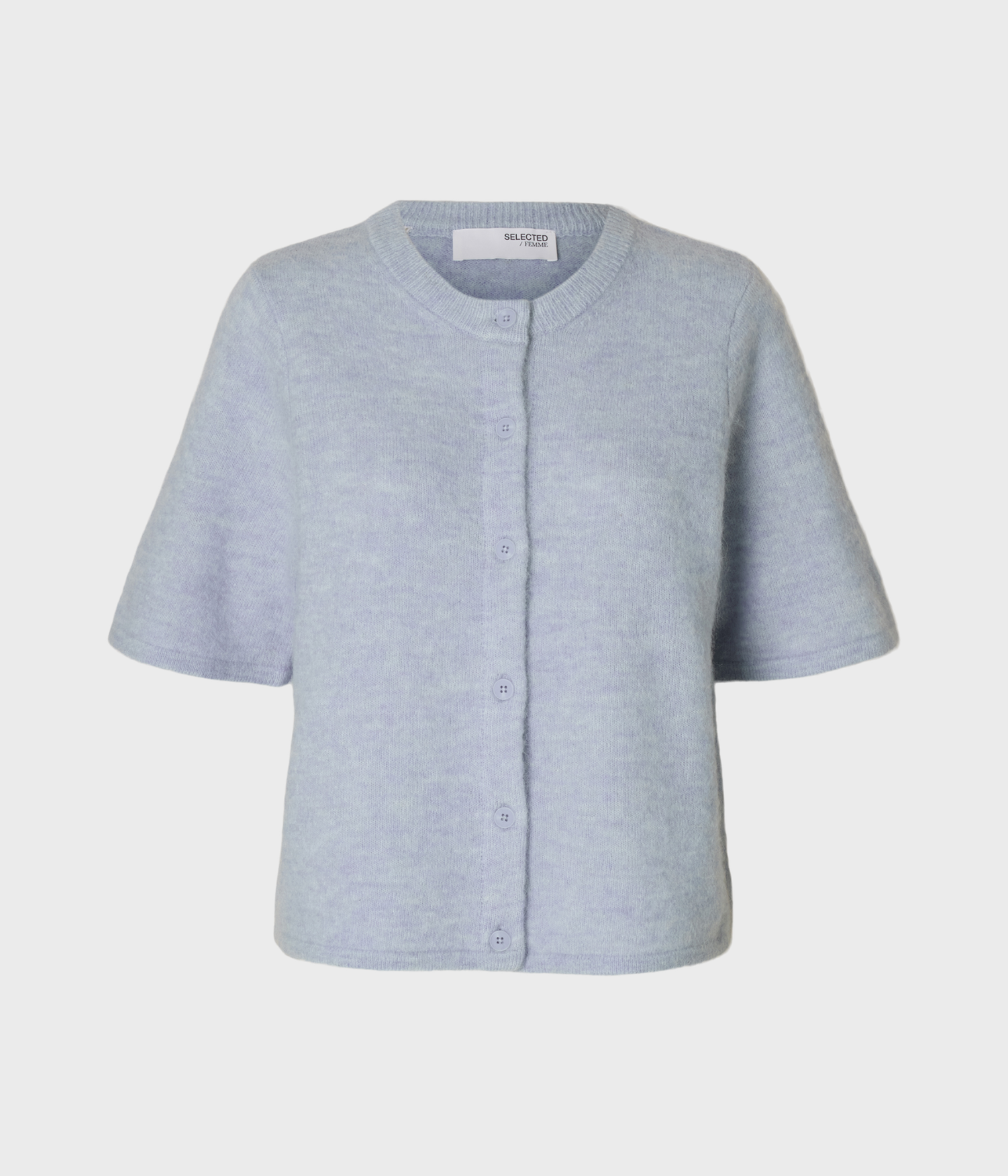 SLFLULU 2/4 KNIT CARDIGAN NOOS (Cashmere Blue Detail:MELANGE)