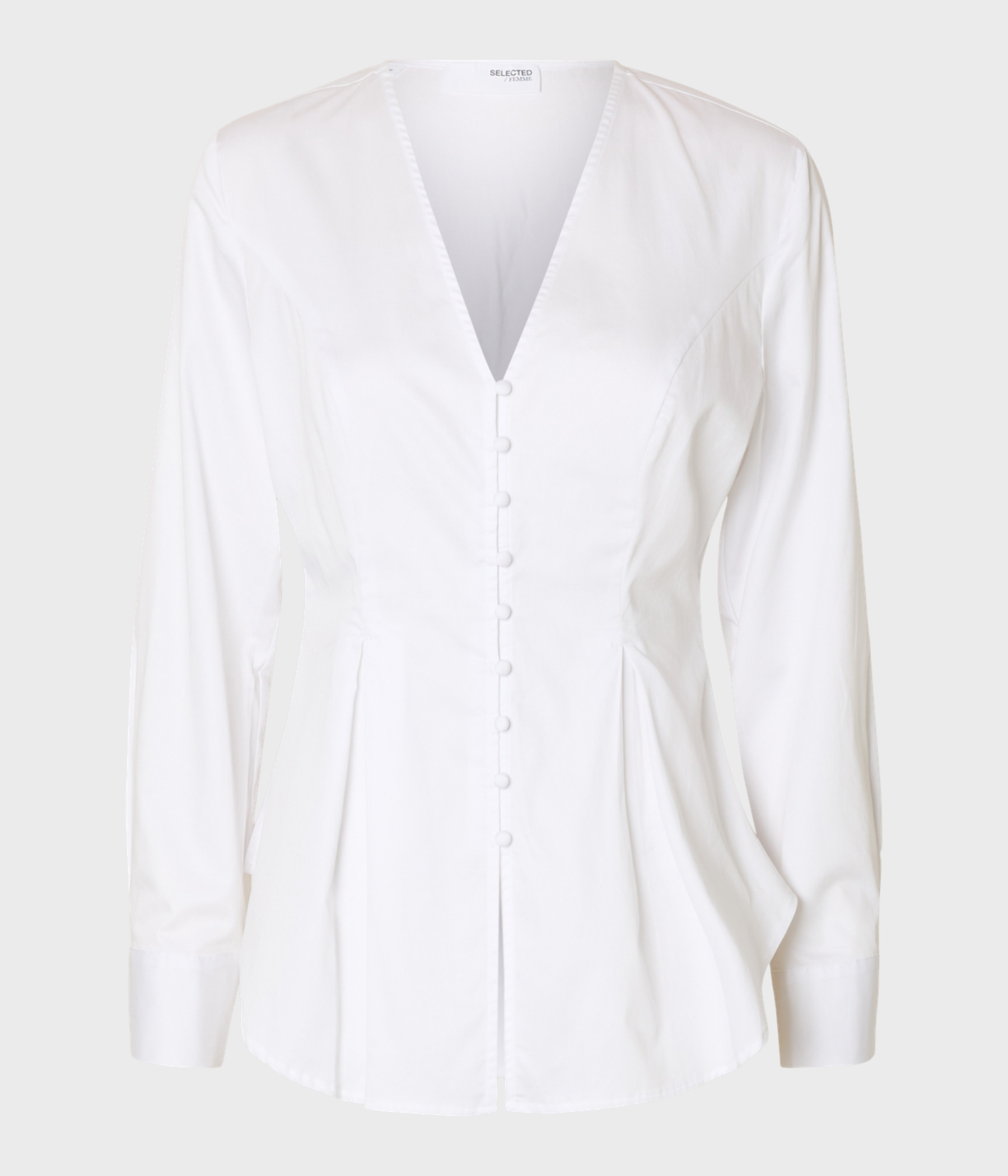 SLFNAJA LS FITTED BUTTONED SHIRT (Bright White)