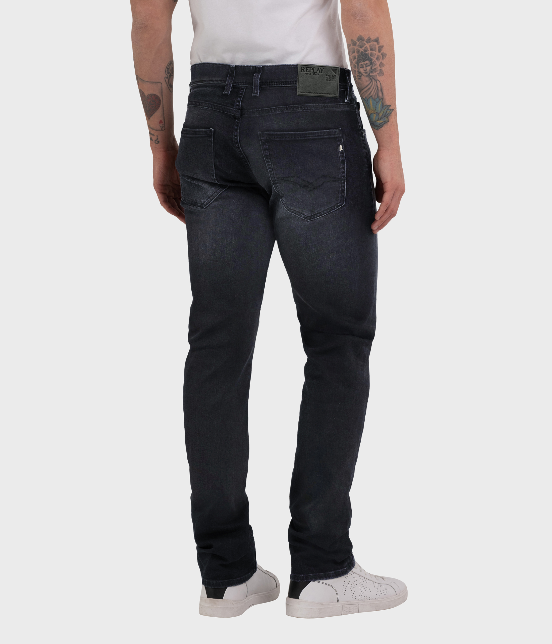 Trousers GROVER C-Stretch (097 DARK GREY dark wash tone)