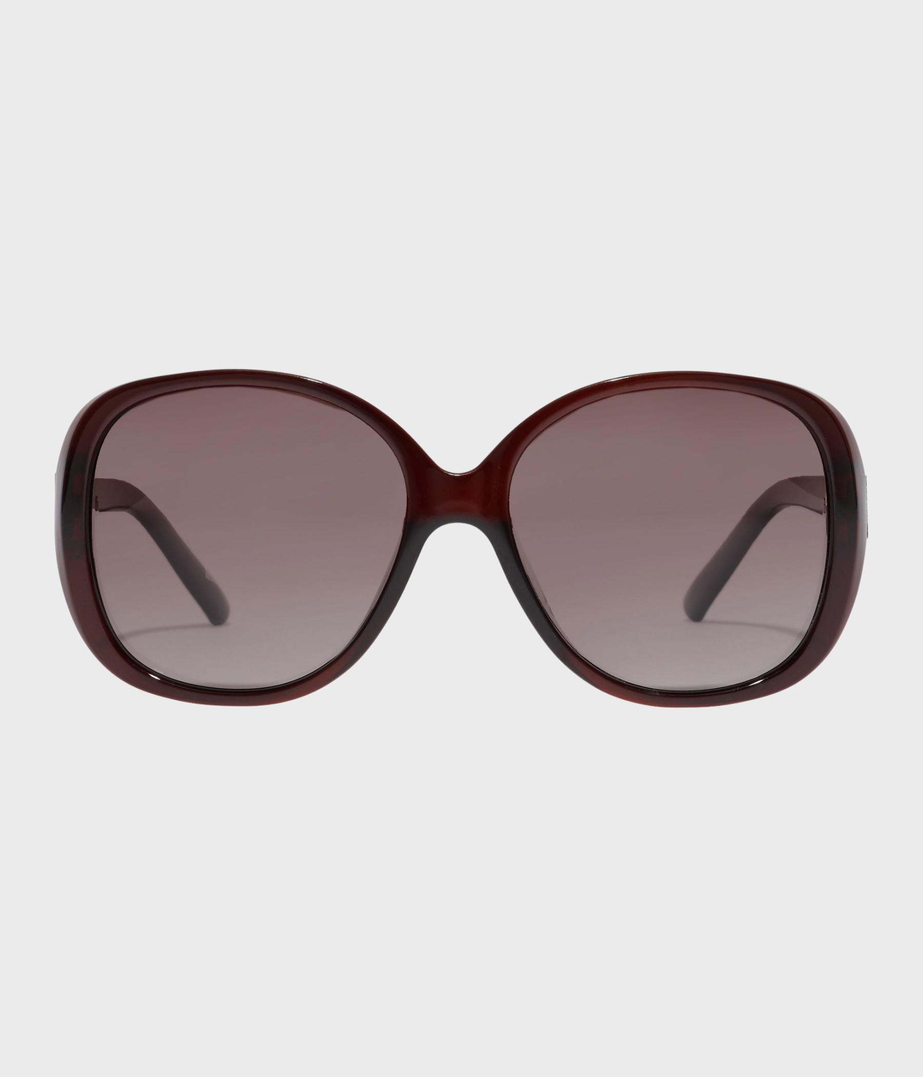 PARKER Oversized Retro Sunglasses Brown (Brown)