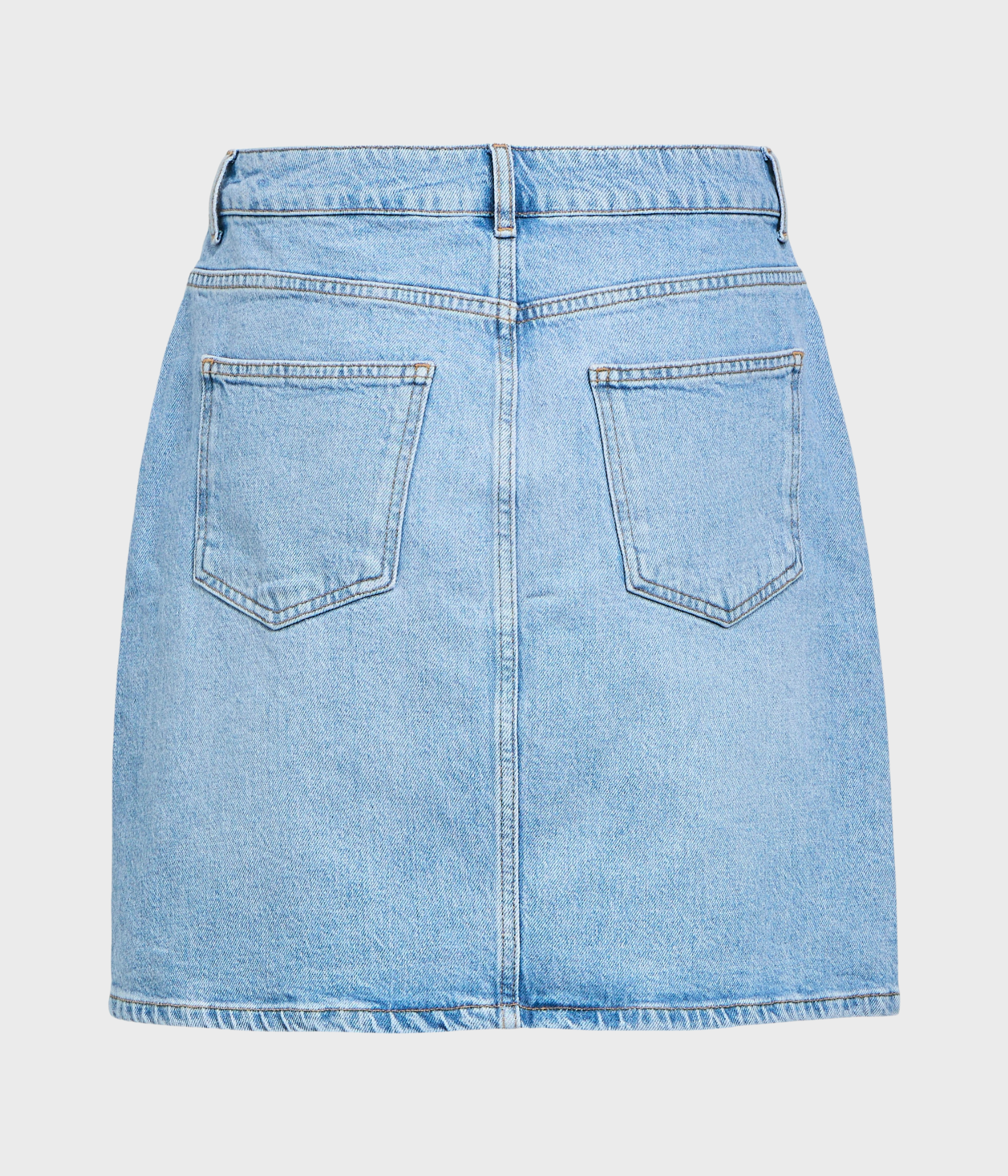 OBJELLEN HW SHORT DENIM SKIRT DIV (Light Blue Denim Detail:Washed)