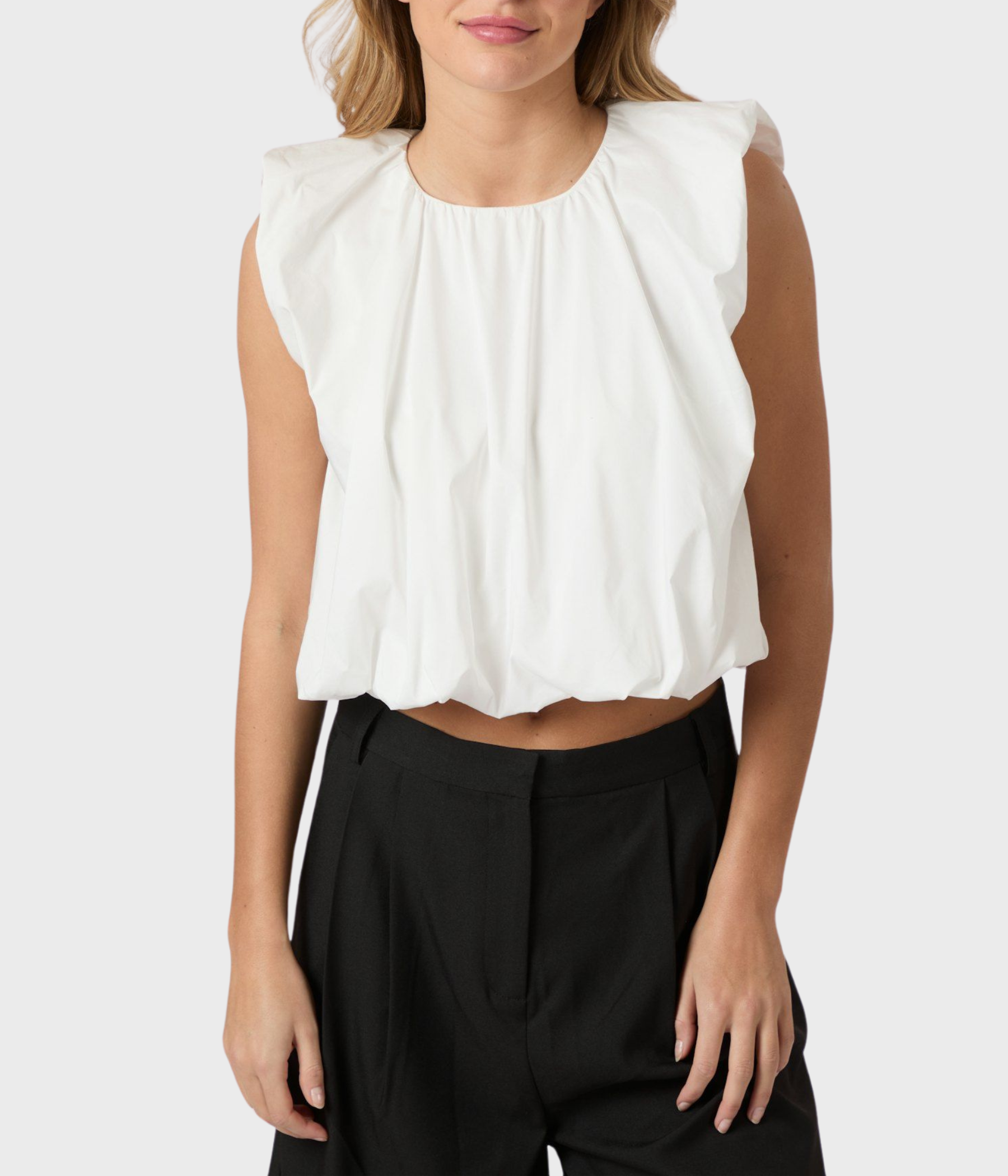 Ivania Poplin Top (120 White)
