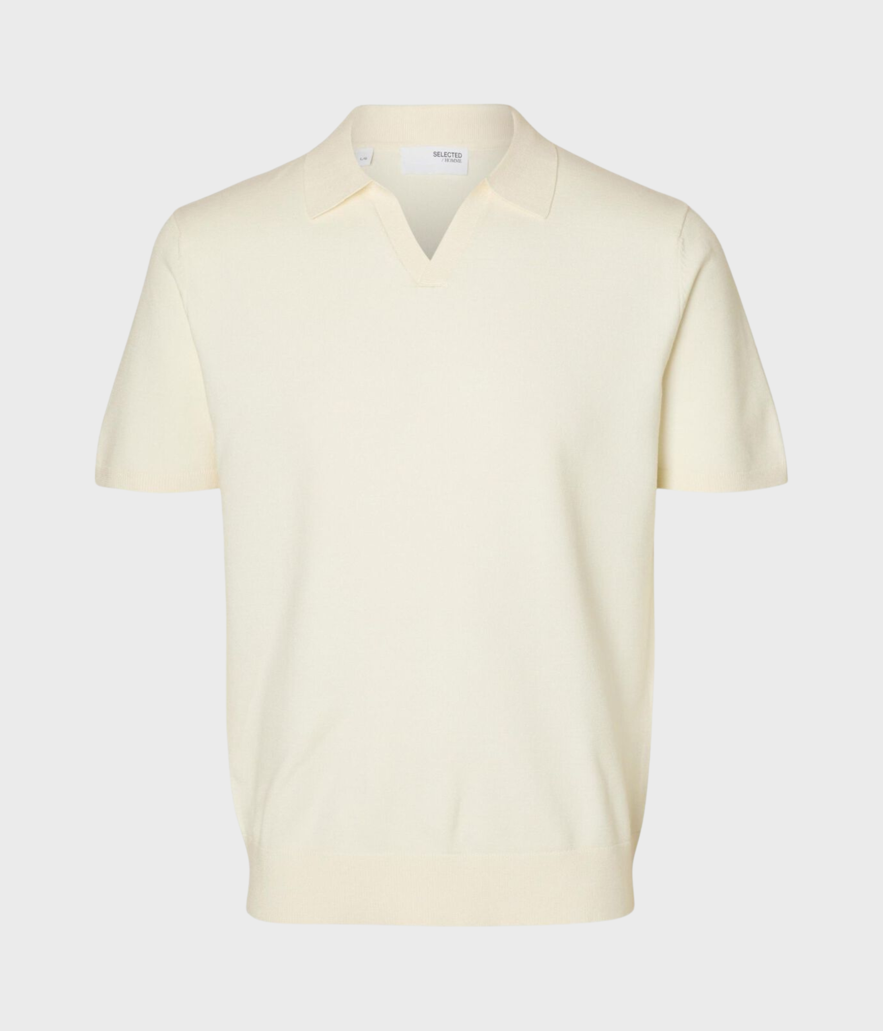 SLHTELLER SS KNIT POLO (EGRET)