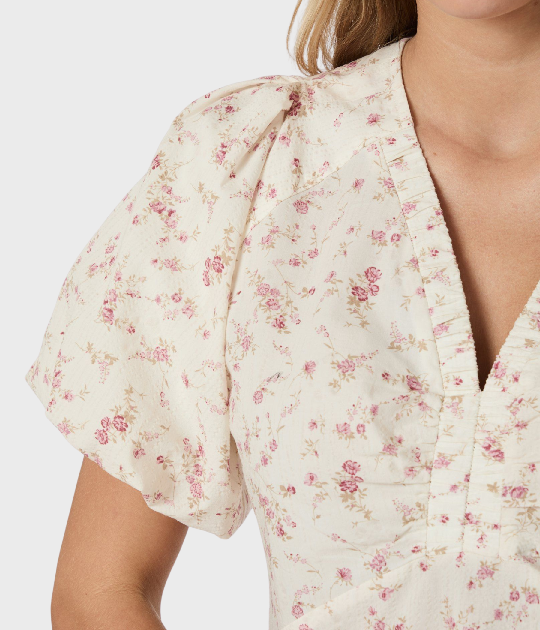 Irina Print Blouse (630 Dusty Rose)
