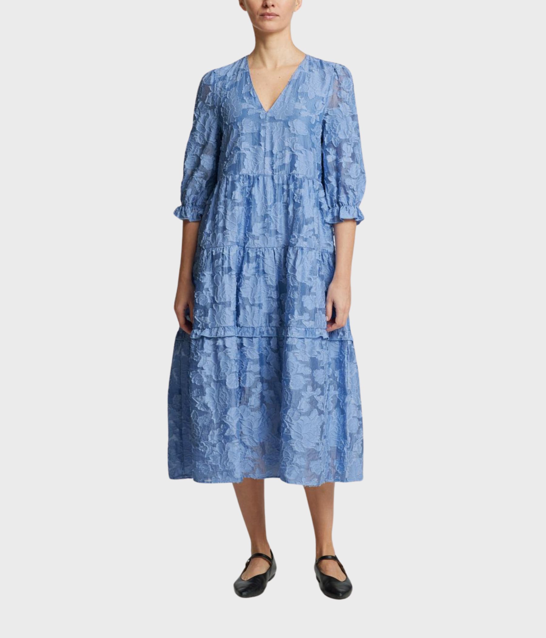 SLFSADIE 3/4 MIDI DRESS B (Vista Blue)
