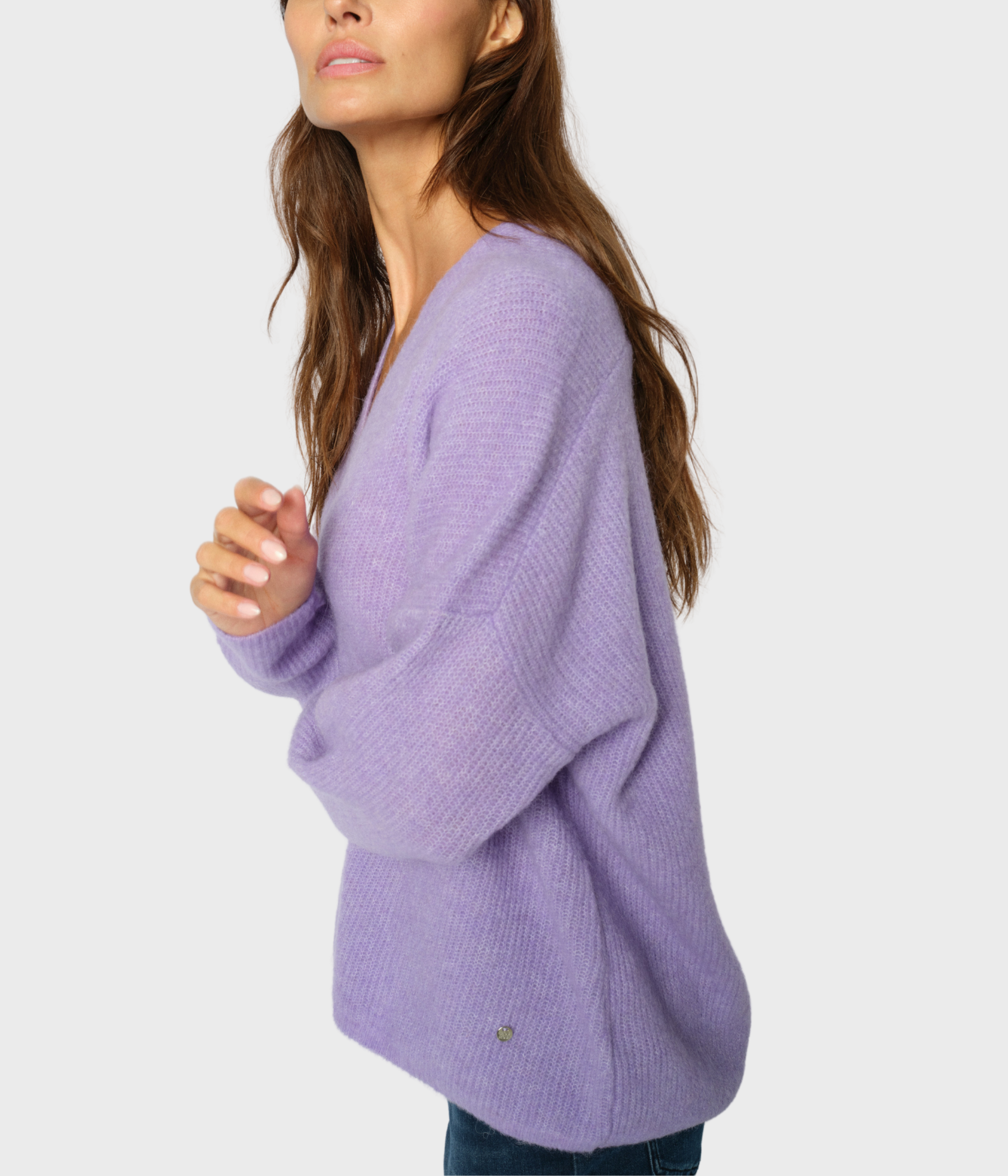 Mmthora V-Neck Knit. (280 Violet Tulip)