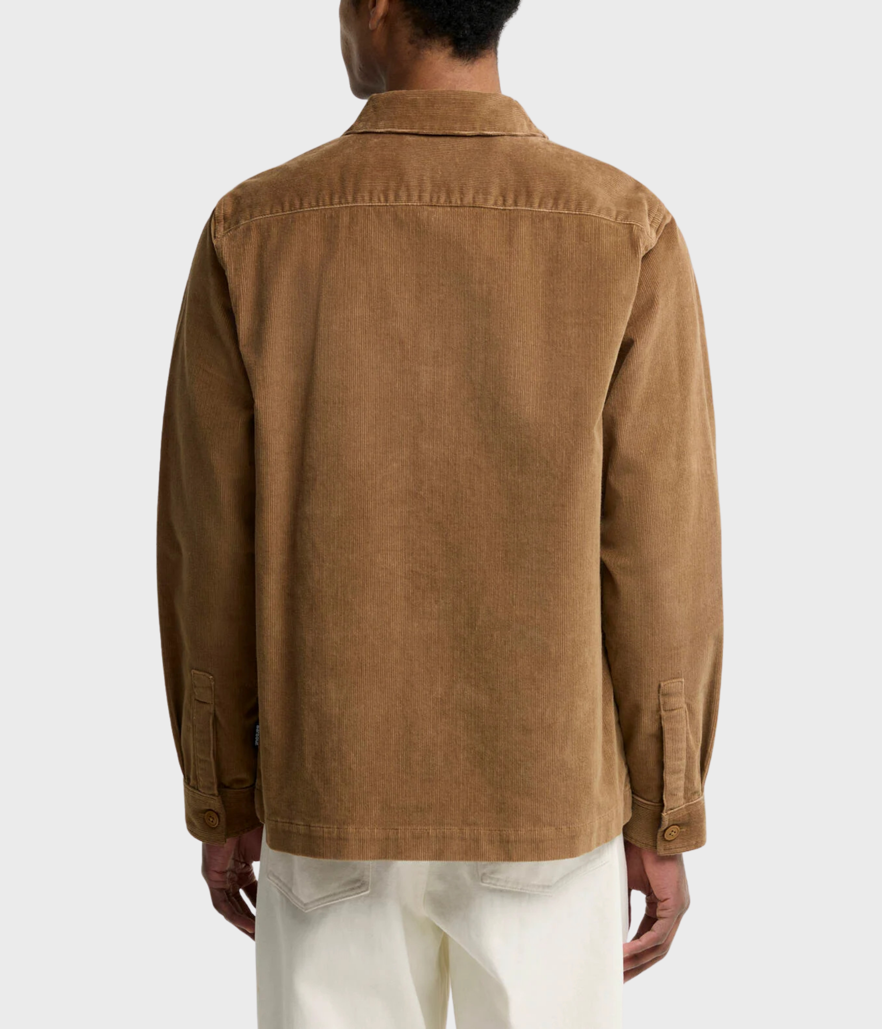 Barbour Tartan Trimmed Cord Overshirt (SN31 Sandstone)