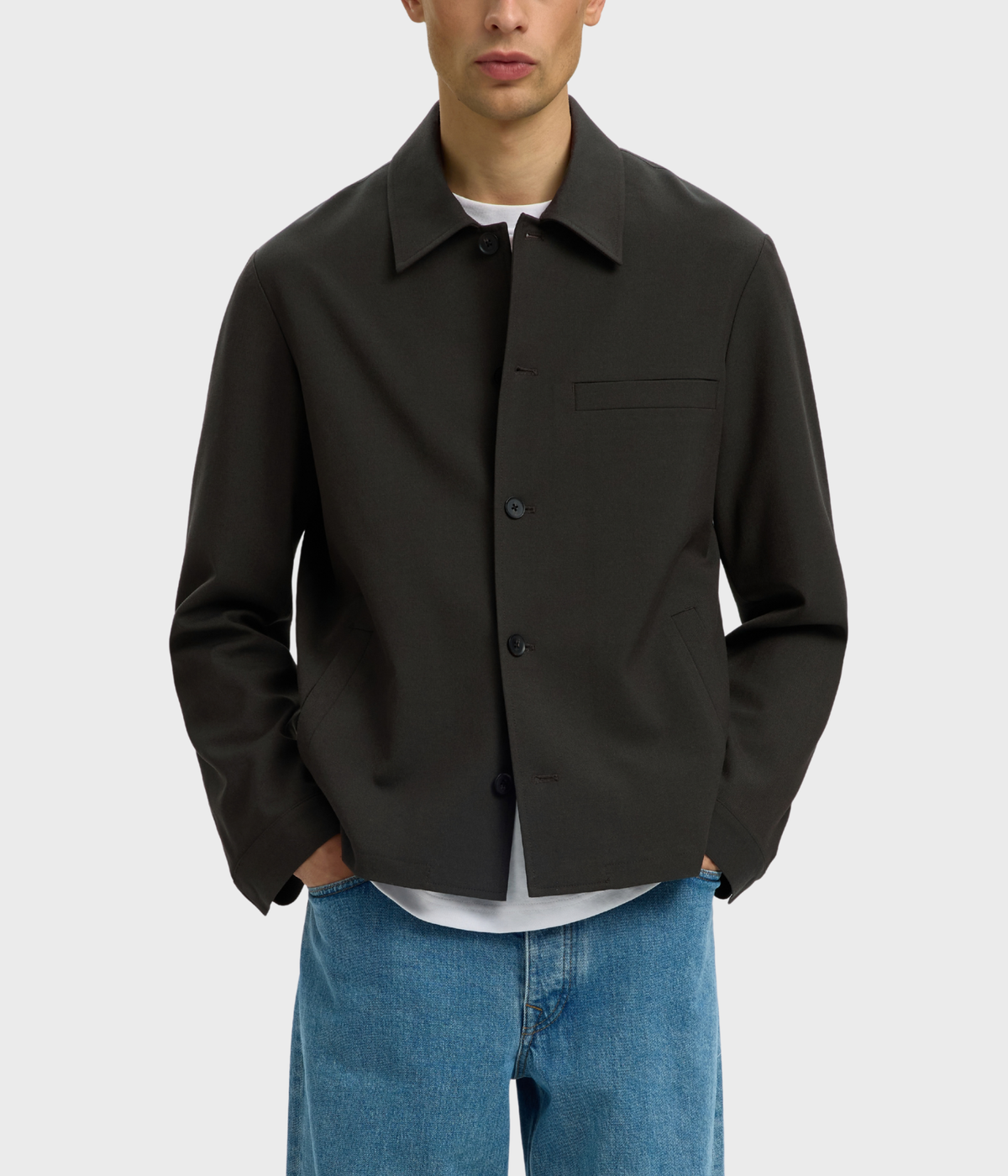 Slhreg-Robert Overshirt Noos. (Peat)